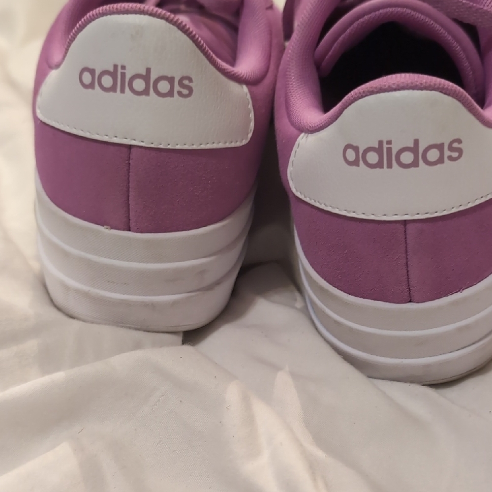 Adidas Women's Lavender and White Sneakers - Picture 4 of 5